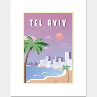 Tel Aviv, Israel - Vintage Travel Poster Posters and Art